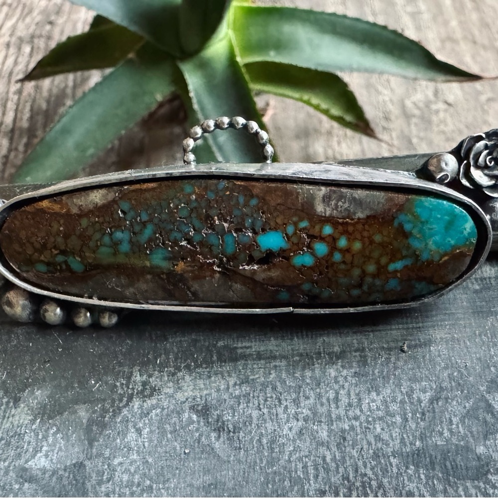 Turquoise and Brown Stone Bracelet
